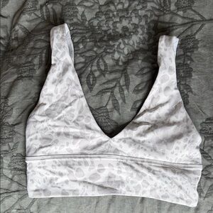 Women's white leopard print Lululemon bra. Size 4